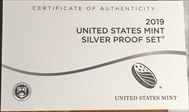 2019-S 1C-$1 Silver Proof Set, 10 piece 