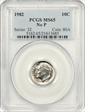 1982 10C No Mintmark - Strong MS65