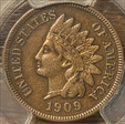 1909-S 1C Indian AU50BN