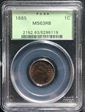 1885 1C MS63RB