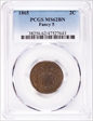1865 2C Fancy 5 MS62BN