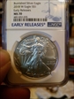 2018-W $1 Burnished Silver Eagle First Day of Issue SP70