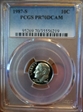 1987-S 10C PR70DCAM