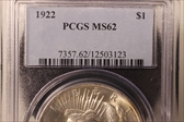 1922 $1 MS62