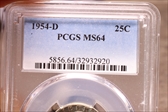 1954-D 25C MS64
