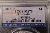 2016-P $1 Kangaroo Ag MS70