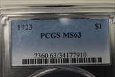 1923 $1 MS63