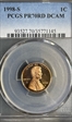 1998-S 1C PR70DCAM