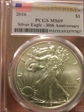 2016 $1 Silver Eagle Silver Eagle - 30th Anniversary First Strike MS69