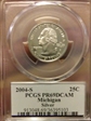 2004-S 25C Michigan Silver PR69DCAM