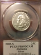 2003-S 25C Alabama Silver PR69DCAM