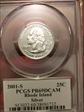 2001-S 25C Rhode Island Silver PR69DCAM