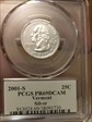 2001-S 25C Vermont Silver PR69DCAM