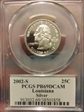 2002-S 25C Louisiana Silver PR69DCAM