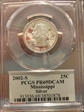 2002-S 25C Mississippi Silver PR69DCAM