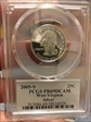 2005-S 25C West Virginia Silver PR69DCAM
