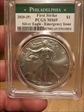 2020-(P) $1 Silver Eagle - Emergency Issue Struck at Philadelphia First Strike MS69
