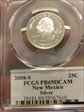 2008-S 25C New Mexico Silver PR69DCAM