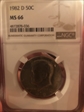 1982-D 50C MS 66