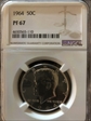 1964 50C Kennedy PF 67