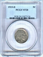 1915-D 5C VF20