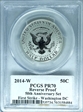 2014-W 50C Reverse Proof First Strike - Washington DC PR70