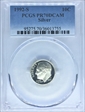 1992-S 10C Silver PR70DCAM