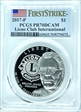 2017-P $1 Lions Club International First Strike PR70DCAM