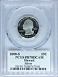 2008-S 25C Hawaii Silver PR70DCAM