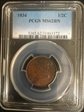 1834 1/2C MS62BN