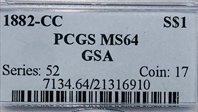 1882-CC $1 MS64