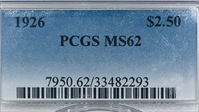 1926 $2.50 MS62