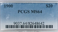 1900 $20 MS64