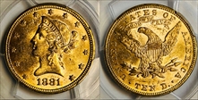 1881 $10 MS62
