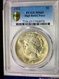 1921 $1 High Relief, Peace MS65