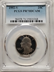 1992-S 25C PR70DCAM