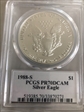 1988-S $1 Silver Eagle Mercanti Signature PR70DCAM