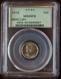 1916 10C Mercury MS65FB
