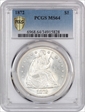 1872 $1 MS64