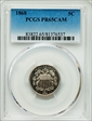 1868 5C PR65CAM