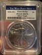 2020-(W) $1 Silver Eagle Struck at West Point First Strike MS70