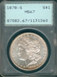 1878-S $1 MS67