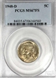 1948-D 5C MS67FS