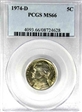 1974-D 5C MS66