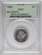 1883 5C No CENTS PR67