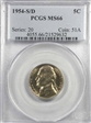 1954-S/D 5C MS66