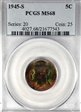 1945-S 5C MS68