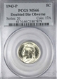 1943-P 5C Doubled Die Obverse MS66