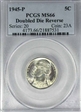 1945-P 5C Doubled Die Reverse MS66