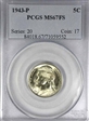 1943-P 5C MS67FS